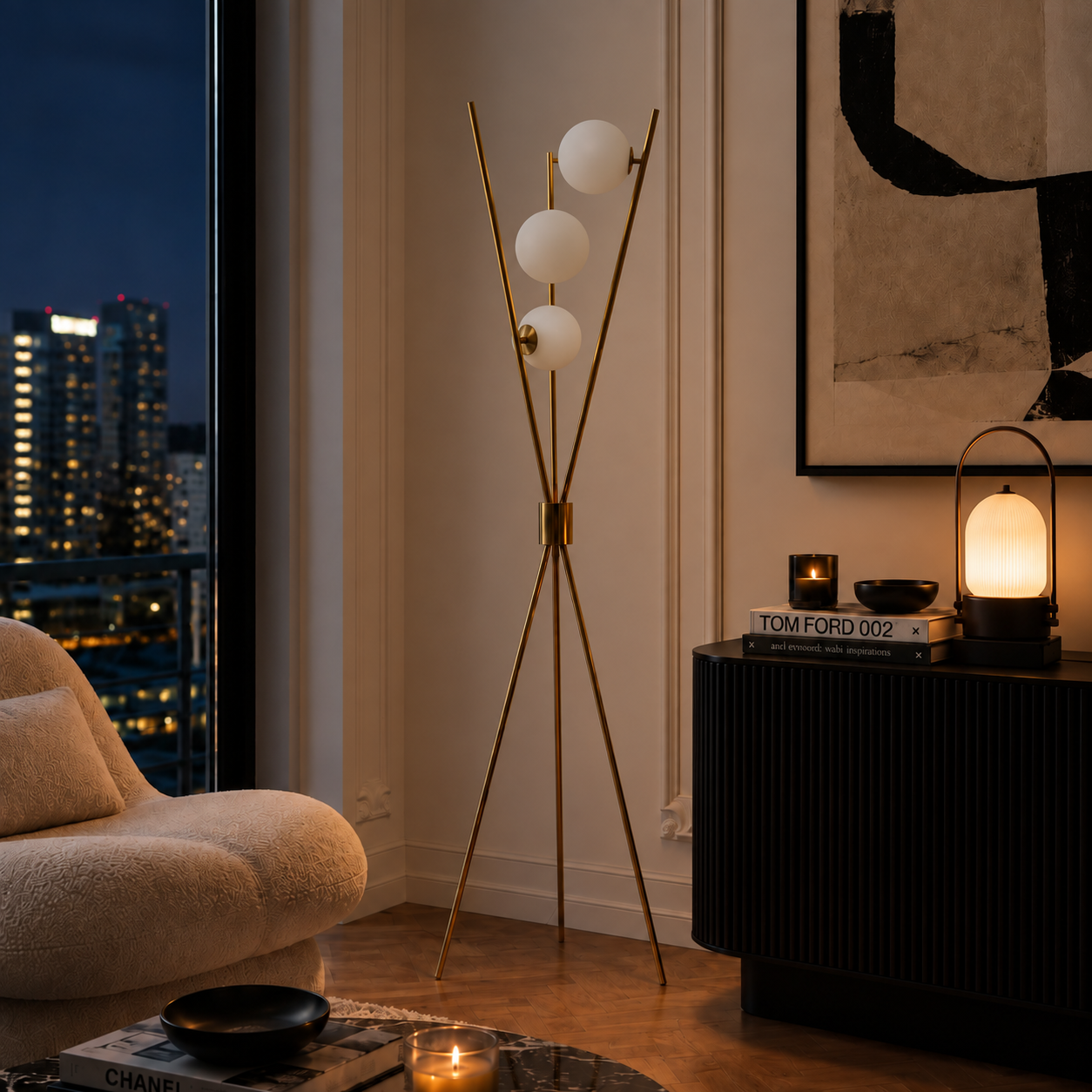 sm-image-cd17d1b59d45f611443086a5 Triglobe Floor Lamp